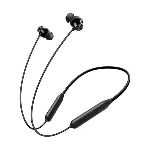 Image of oneplus z2 neckband earphones showing design and color from Amazon listing