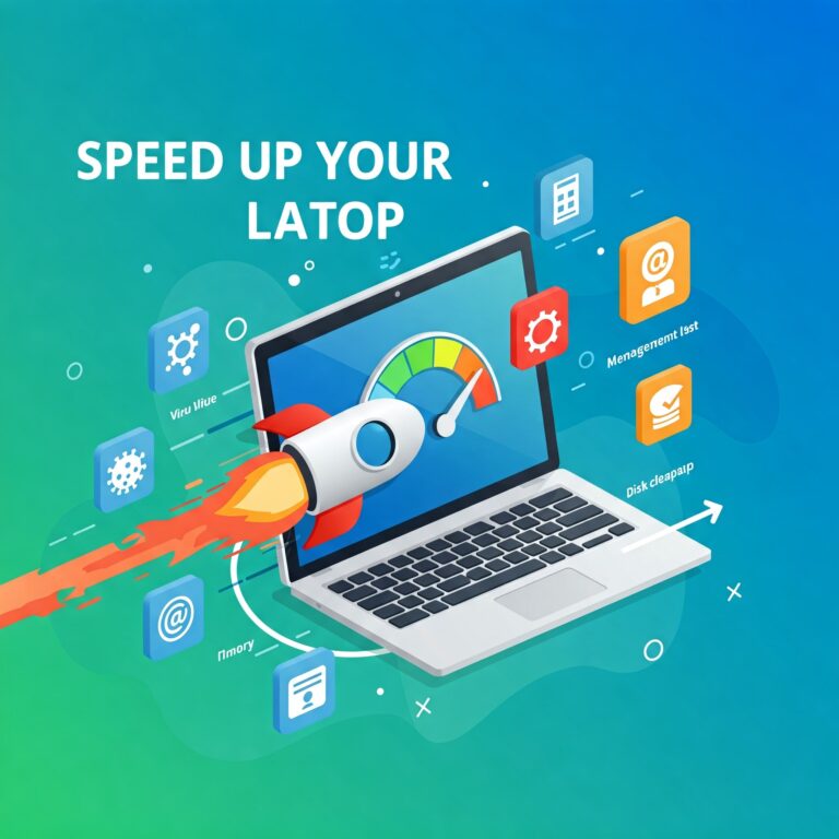 image showing speed up laptop