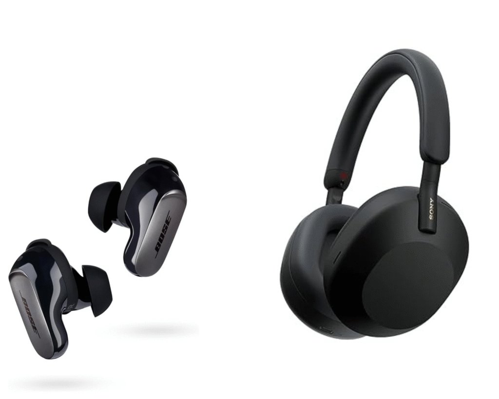 Image of Noise-cancelling headphones or Earbuds from Amazon